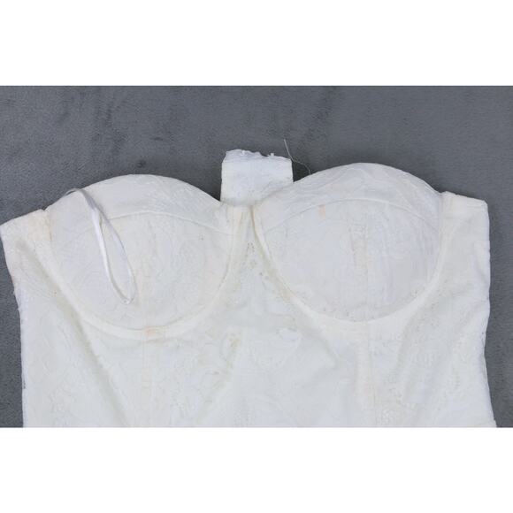 Ivory & Chain Lace Corset Bodysuit Women's White Floral Lace Size 8 NWT - Picture 15 of 15